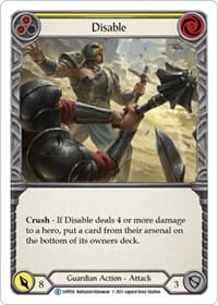 Disable (Yellow) - History Pack Vol.1 - Flesh and Blood TCG card