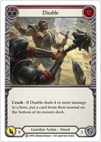 Disable (Red) - History Pack Vol.1 - Flesh and Blood TCG card