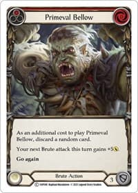 Primeval Bellow (Red) - History Pack Vol.1 - Flesh and Blood TCG card