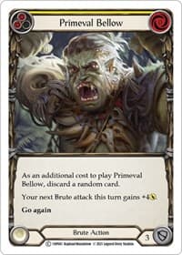 Primeval Bellow (Yellow) - History Pack Vol.1 - Flesh and Blood TCG card