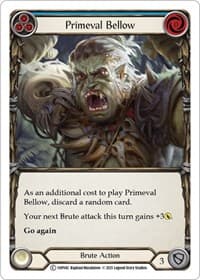 Primeval Bellow (Blue) - History Pack Vol.1 - Flesh and Blood TCG card