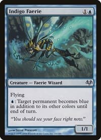 Indigo Faerie - Eventide - Magic: The Gathering card