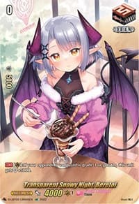 Transparent Snowy Night, Beretoi (LSR) - D-LBT02: Lyrical Monasterio ~It's a New School Term!~ - Cardfight Vanguard card