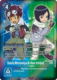 Davis Motomiya & Ken Ichijoji (Box Topper) - New Awakening - Digimon Card Game card