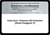 Code Card - Pokemon GO Collection [Alolan Exeggutor V] - Pokemon GO - Pokemon card