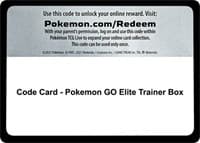 Code Card - Pokemon GO Elite Trainer Box - Pokemon GO - Pokemon card