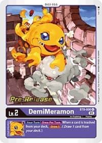 DemiMeramon - New Awakening Pre-Release Cards - Digimon Card Game card