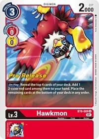 Hawkmon - New Awakening Pre-Release Cards - Digimon Card Game card