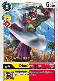 Dinohyumon - New Awakening Pre-Release Cards - Digimon Card Game card