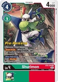 Shurimon - New Awakening Pre-Release Cards - Digimon Card Game card