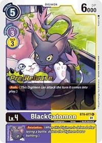 BlackGatomon - New Awakening Pre-Release Cards - Digimon Card Game card