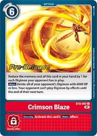 Crimson Blaze - New Awakening Pre-Release Cards - Digimon Card Game card
