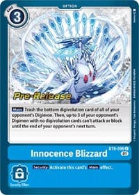 Innocence Blizzard - New Awakening Pre-Release Cards - Digimon Card Game card
