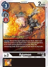 Agumon - New Awakening Pre-Release Cards - Digimon Card Game card