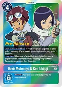 Davis Motomiya & Ken Ichijoji - New Awakening Pre-Release Cards - Digimon Card Game card