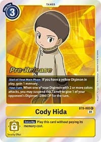 Cody Hida - New Awakening Pre-Release Cards - Digimon Card Game card