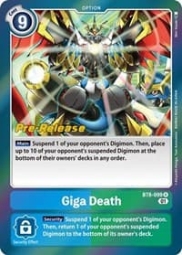 Giga Death - New Awakening Pre-Release Cards - Digimon Card Game card