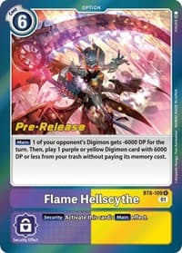 Flame Hellscythe - New Awakening Pre-Release Cards - Digimon Card Game card