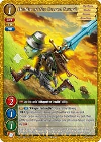 Heddie of the Sacred Sword - Become the Hero! - Gate Ruler card