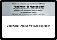 Code Card - Arceus V Figure Collection - SWSH09: Brilliant Stars - Pokemon card