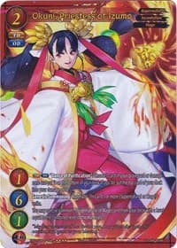 Okuni, Priestess of Izumo (Full Art) - Become the Hero! - Gate Ruler card