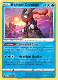 Radiant Greninja - SWSH10: Astral Radiance - Pokemon card