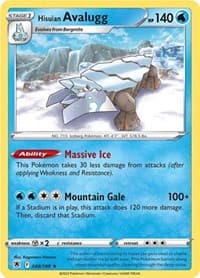 Hisuian Avalugg - SWSH10: Astral Radiance - Pokemon card