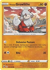 Hisuian Growlithe - SWSH10: Astral Radiance - Pokemon card