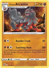 Hisuian Arcanine - SWSH10: Astral Radiance - Pokemon card