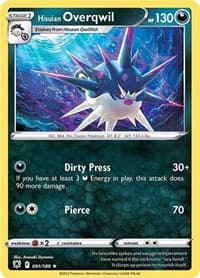 Hisuian Overqwil (91) - SWSH10: Astral Radiance - Pokemon card