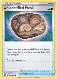 Unidentified Fossil - SWSH10: Astral Radiance - Pokemon card