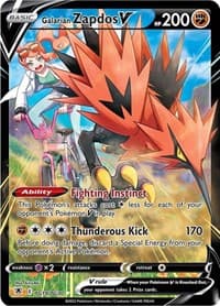 Galarian Zapdos V - SWSH10: Astral Radiance Trainer Gallery - Pokemon card