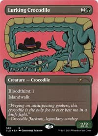 Lurking Crocodile (Foil Etched) - Secret Lair Drop Series - Magic: The Gathering card