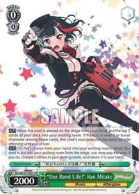 "Our Band Life!" Ran Mitake - Poppin’Party x Roselia - Weiss Schwarz card