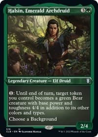 Halsin, Emerald Archdruid (Foil Etched) - Commander Legends: Battle for Baldur's Gate - Magic: The Gathering card