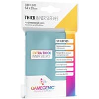 GameGenic Thick Inner Sleeves - Clear (50-Pack) - GameGenic Card Sleeves - Card Sleeves card