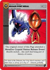 Release Event Medal (Kickstarter) - Medals - MetaZoo card