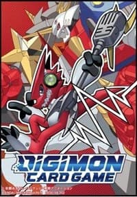Digimon Card Game Official Sleeves - Digimon Shoutmon & OmegaShoutmon Card Sleeves 2022 (60-Pack) - Bandai Card Sleeves - Card Sleeves card