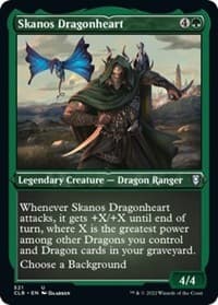 Skanos Dragonheart (Foil Etched) - Commander Legends: Battle for Baldur's Gate - Magic: The Gathering card