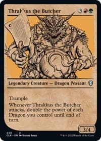 Thrakkus the Butcher (Showcase) - Commander Legends: Battle for Baldur's Gate - Magic: The Gathering card