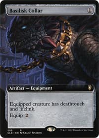 Basilisk Collar (Extended Art) - Commander Legends: Battle for Baldur's Gate - Magic: The Gathering card