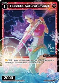 Rubellite, Natural Crystal (Parallel Foil) - Standup Diva - WIXOSS card