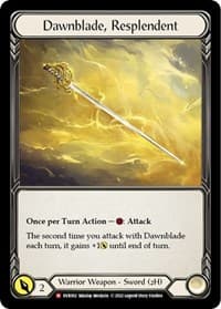 Dawnblade, Resplendent - Classic Battles: Rhinar vs Dorinthea - Flesh and Blood TCG card