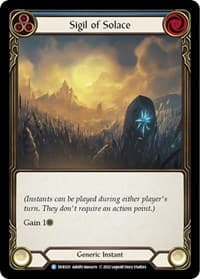 Sigil of Solace - Classic Battles: Rhinar vs Dorinthea - Flesh and Blood TCG card