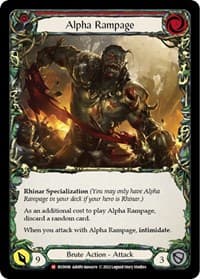 Alpha Rampage - Classic Battles: Rhinar vs Dorinthea - Flesh and Blood TCG card