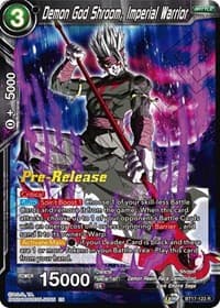 Demon God Shroom, Imperial Warrior - Ultimate Squad Pre-Release Cards - Dragon Ball Super: Masters card