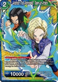 Android 17 & Android 18, Team-Up Attack - Ultimate Squad Pre-Release Cards - Dragon Ball Super: Masters card