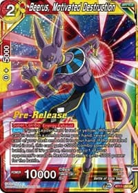 Beerus, Motivated Destruction - Ultimate Squad Pre-Release Cards - Dragon Ball Super: Masters card