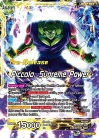 Piccolo // Piccolo, Supreme Power - Ultimate Squad Pre-Release Cards - Dragon Ball Super: Masters card