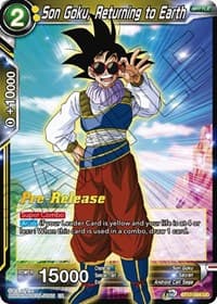 Son Goku, Returning to Earth - Ultimate Squad Pre-Release Cards - Dragon Ball Super: Masters card